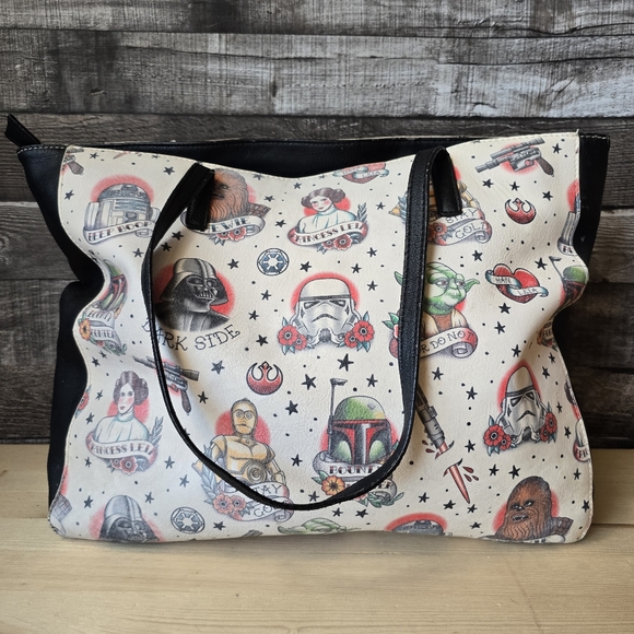 Loungefly Star Wars Tote Bag - Black and Cream - Picture 8 of 16